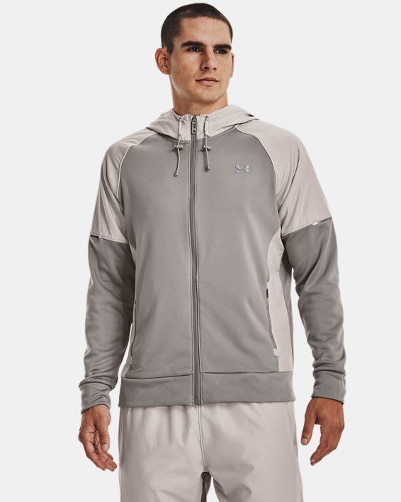 Men's Armour Fleece® Storm Full-Zip, Gray, pdpMainDesktop image number 0